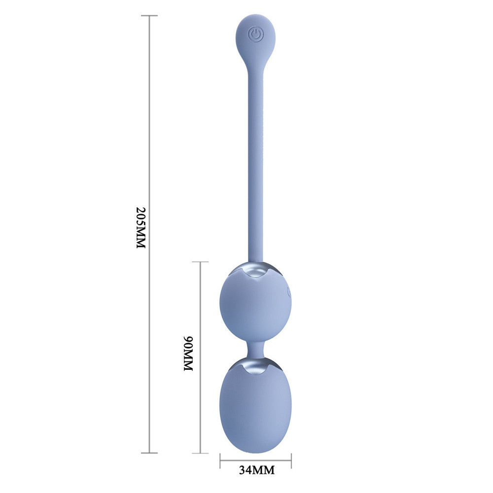 Вагинальные виброшарики - Pretty Love Willie Vibrating Kegel Balls Light Blue Sex Aura Киев - изображение 6