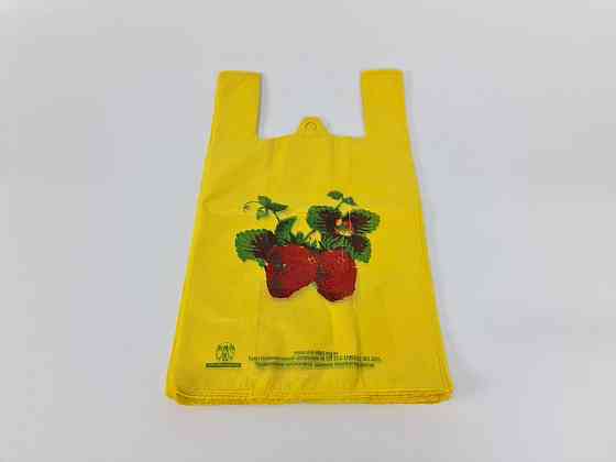 Пакет майка полиэтиленовая (тип FA) 30*55*2*22 Клубника 40 мкр 9.5 кг (100 шт) Харьков