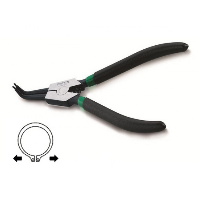 Знімач стопорних кілець 9&quot; розжимні загнуті 40-100мм DCAA-1209 Toptul Вінниця - фото 1