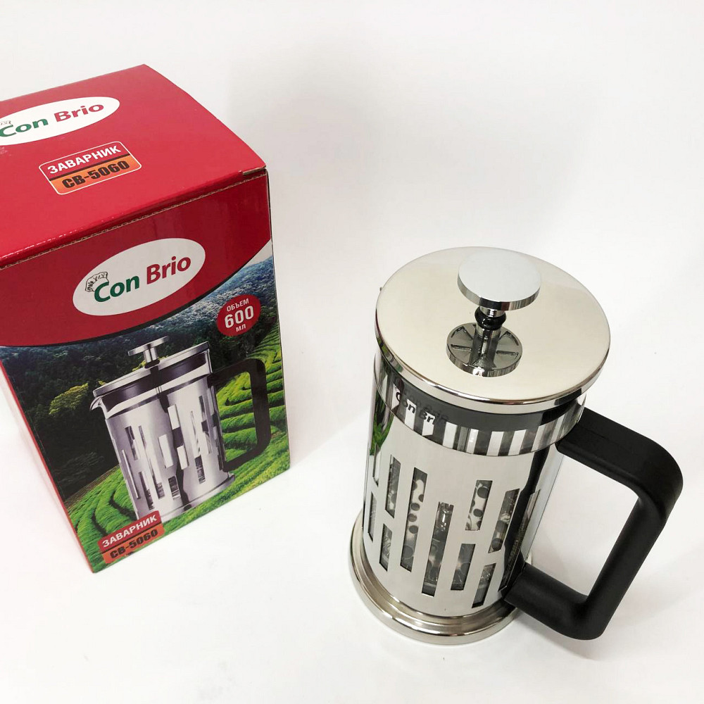 Зручний френч-прес для дому Brio CB-5060 600 мл Френч-прес для з легким доглядом VB-70 Івано-Франківськ - фото 10