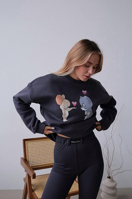 Женский трендовый зимний костюм Графит, 46/48 Одесса - изображение 4