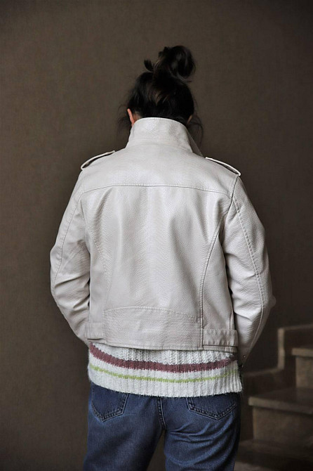 Куртка косуха женская весна/осень Белый 50 Харьков - изображение 3