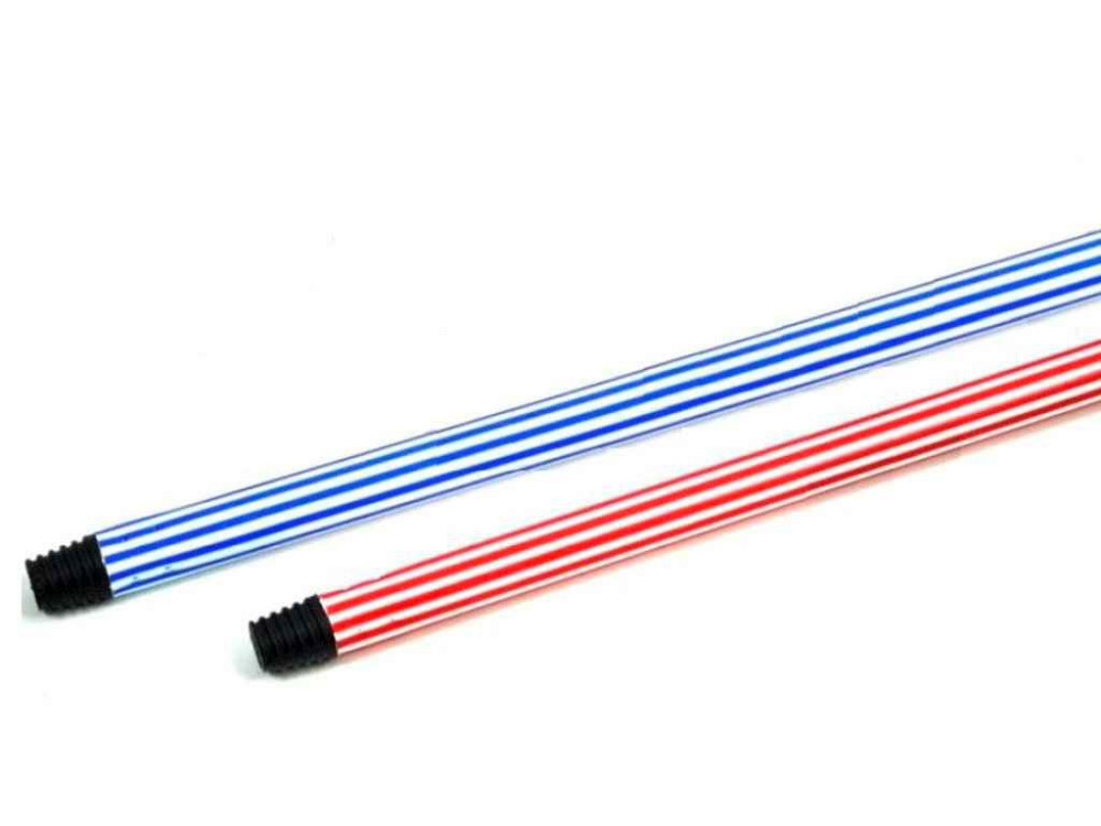 Ручка для швабры, прорезиненная, красно белая 120REZ-R-RO ТМ Metalstick Киев - изображение 1