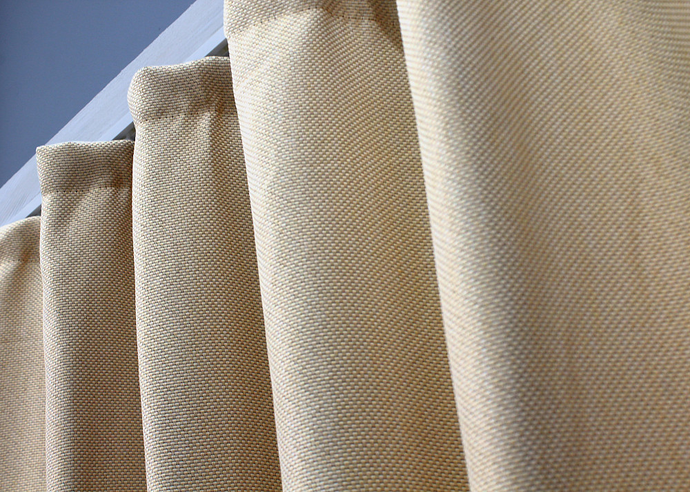 Комплект коротких штор VR-Textil Лен-блэкаут Лен Мешковина № 1162ш Бежевый 130х170см 2 шт (35-0097) Киев - изображение 5