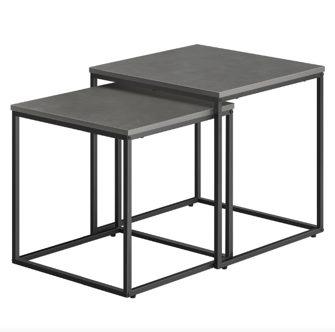 Комплект журнальних столиків Leobert Nika квадратні графітовий Київ - фото 1
