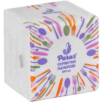 Салфетки столовые Parus 1 слой 100 шт. (4820044170073) Винница