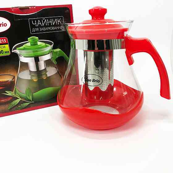 Чайник заварник Con Brio Green CB-6215 1, 5 л, Стильный чайник заварочный, Заварники для чая и кофе FW-78 Львов