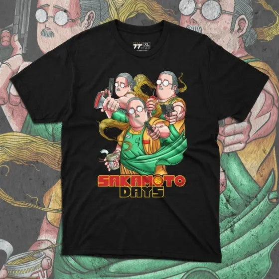 Футболка для подростка мальчика с принтом Дни Сакамото #4 Размер 160 Anime10920 Днепр