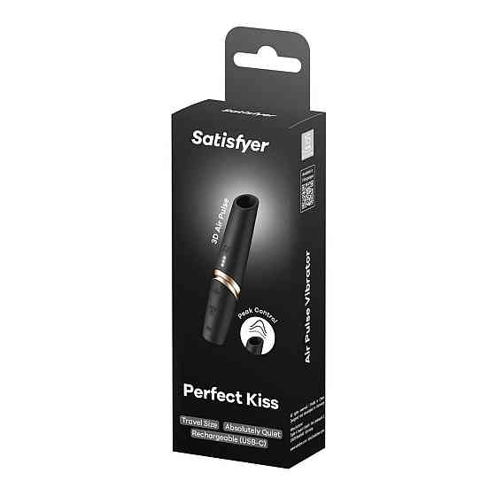 Вакуумний стимулятор Satisfyer Perfect Kiss, магнітна технологія 3D Air Pulse, 30 режимів роботи Sex Aura Київ
