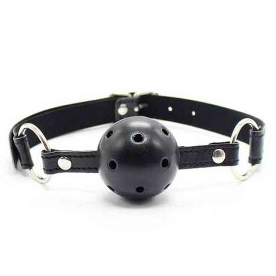 БДСМ кляп у рот "Mouth ball" - Чорний - Садо-мазо Вінниця