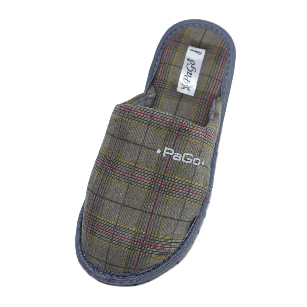 Хатні капці закриті тм "PaGo" Шотландська карта сірий підліток для хлопчика Одеса - фото 4