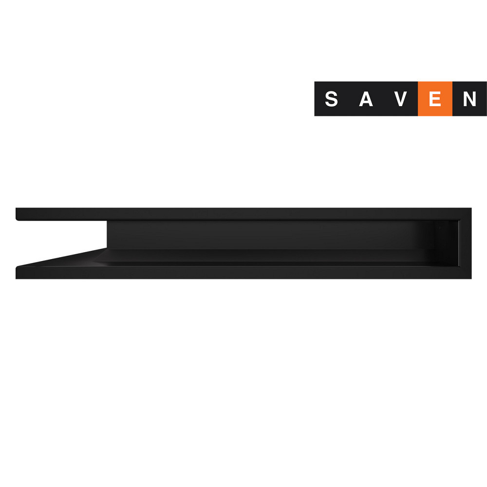 Вентиляційна решітка для каміна кутова ліва SAVEN Loft Angle 90х600х800 чорна Львів - фото 2