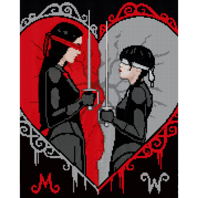 Картина по номерам Santi Wednesday Duelo a ciegas 40х50 см, алмазна мозаїка (954161) Винница - изображение 1