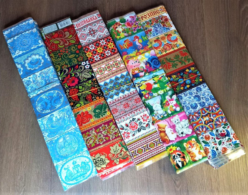 Прикраса на великодні яйця РОСПИС термоусадкова етикетка на 7 яєць, упаковка 100 шт Харків - фото 2