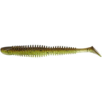 Силикон рыболовный Reins Bubbling Shad 4" B08 Green Pumpkin Chart Melon (6 шт/уп.) (1552.08.44) Винница - изображение 1