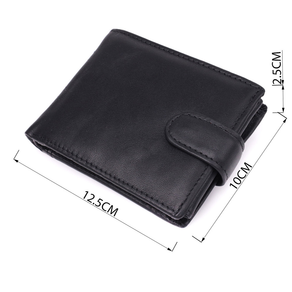 Місткий чоловічий гаманець з натуральної шкіри Vintage sale_15102 Чорний Київ - фото 3