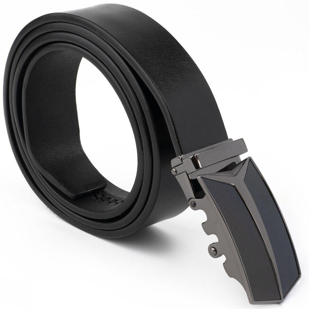 Ремінь чоловічий з автоматичною пряжкою Vintage 20282 Чорний Київ - фото 3