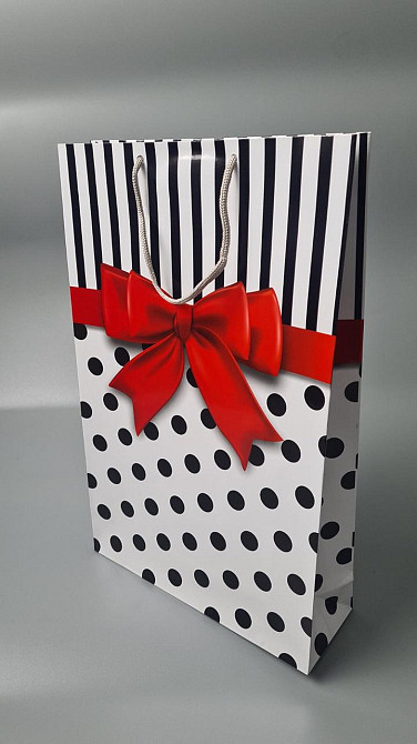 Большой бумажный пакет вертикальный  25/37/8(артBV-045) (12 шт) Харьков - изображение 1