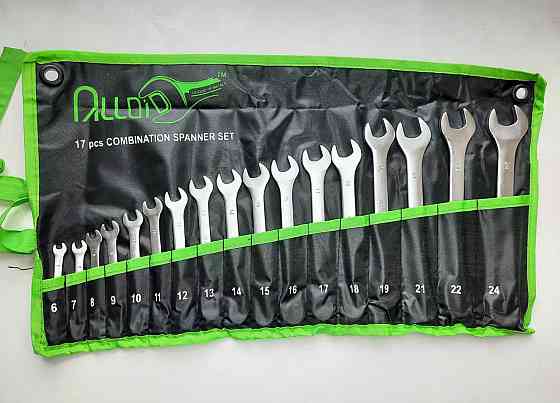 Набір ключів ріжково-накидних 17 шт. 6-24мм Alloid НК-2005-17М сумка Вінниця