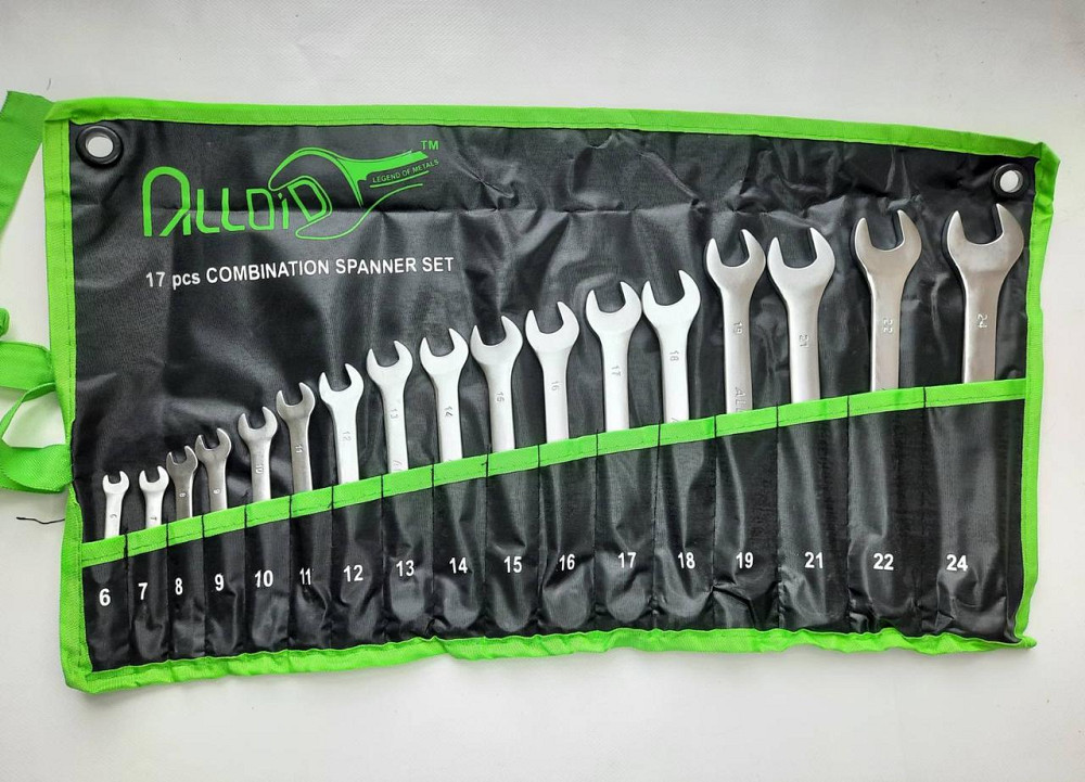Набір ключів ріжково-накидних 17 шт. 6-24мм Alloid НК-2005-17М сумка Вінниця - фото 1