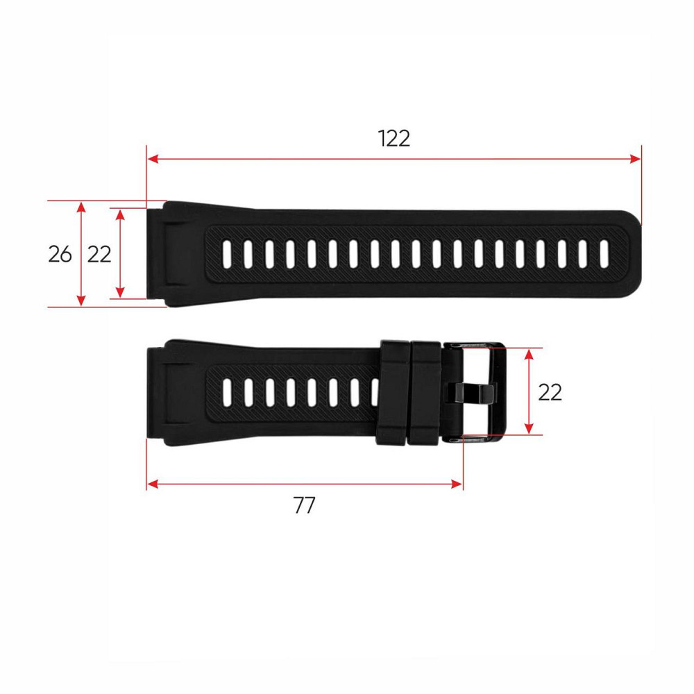 Ремешок для смарт часов K22 Black Киев - изображение 3