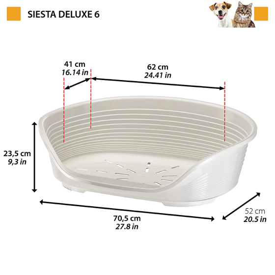 Пластиковий лежак для собак і кішок Ferplast Siesta Deluxe (Ферпласт Сієста Делюкс) Запоріжжя