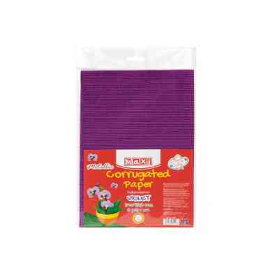 Цветной картон Maxi A4 Гофрокартон металлизированный 21х29,7 см фиолетовый (MX61906) Винница