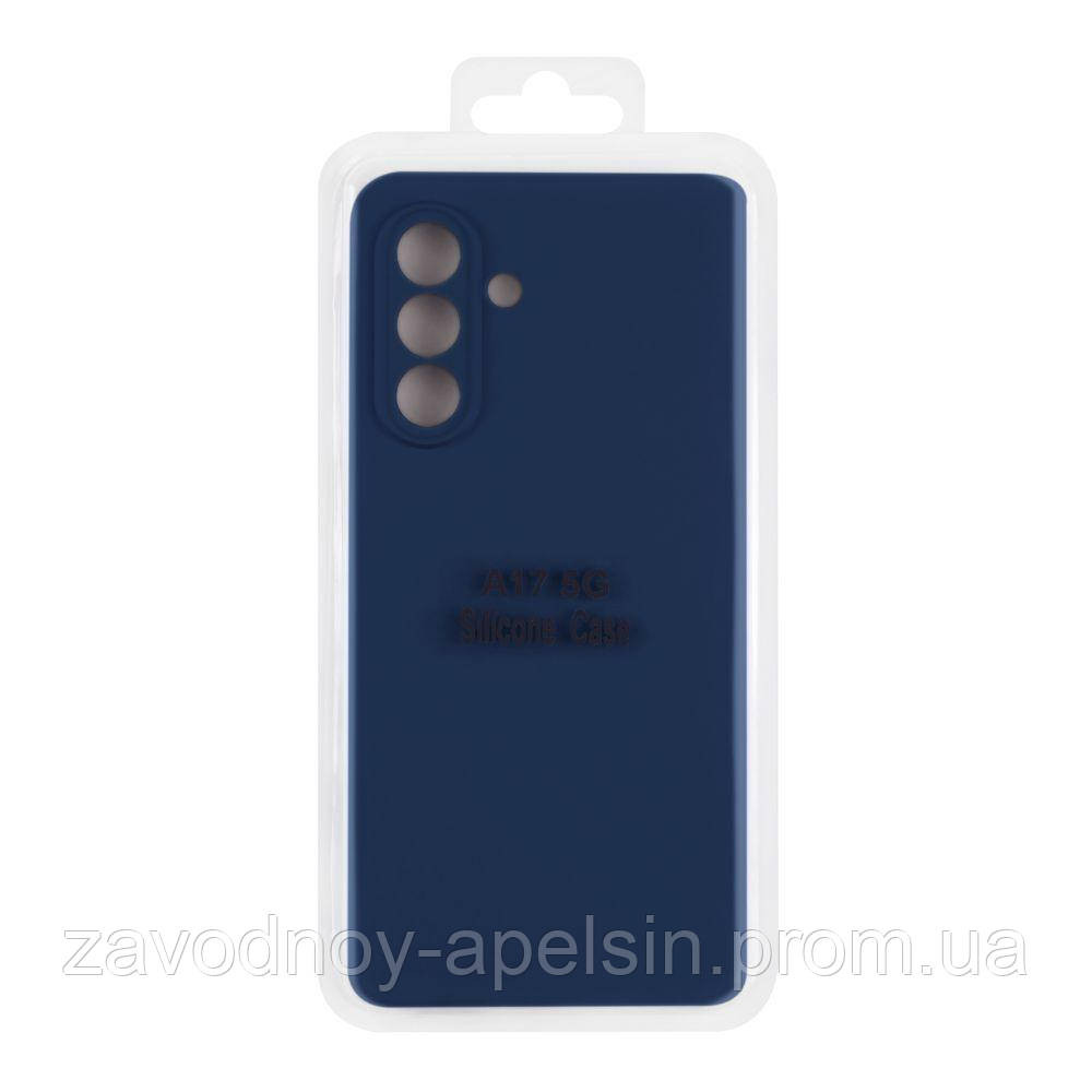 Samsung A17 A176  Чехол силиконовый Защита камеры (синий) Одесса - изображение 2