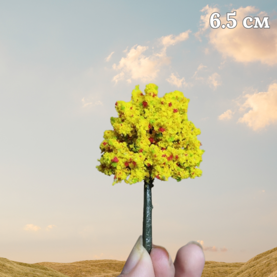 Осіннє дерево Садове 6.5 см для макетів, мініатюри, міні-саду, діорам, моделювання, поробок Одеса