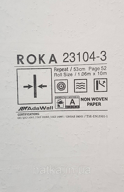 Обои виниловые на флизелине AdaWall Roka 1.06х10 под кирпич структурные серые черные беж серебристые 23104-3 Киев - изображение 4