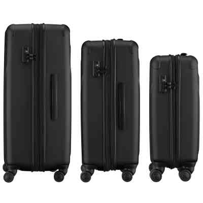 Набор чемоданов Wenger Oryson 3 в 1 (S,M,L) пластик, 4 колеса, чорний (653171) Винница