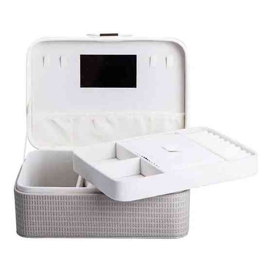 Скринька для прикрас із еко шкіри 24.5×17×10 органайзер для ювелірних виробів HP-5-38 Київ