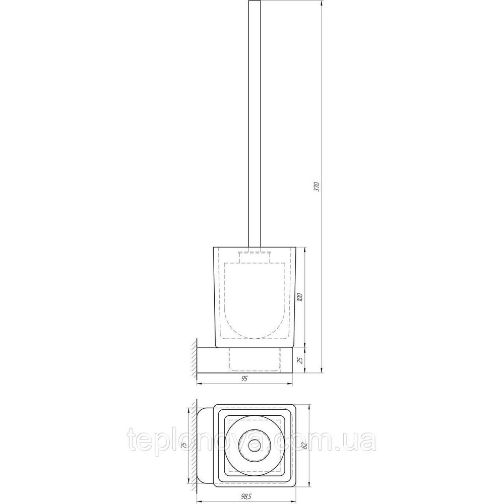 Ерш напольный TOPAZ TKB 8329-BL черный Черновцы - изображение 3