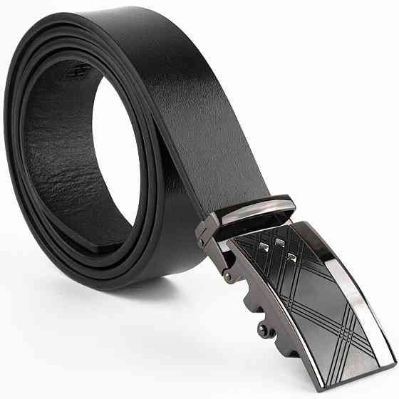 Ремень мужской с ромбами на пряжке Vintage 20291 Черный Киев