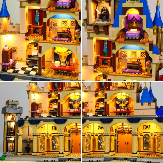 LED-підсвітка LIGHTAILING LGK602 для LEGO Disney Castle 43222, 4 USB-набори, батарейний блок, різнокольорова Київ