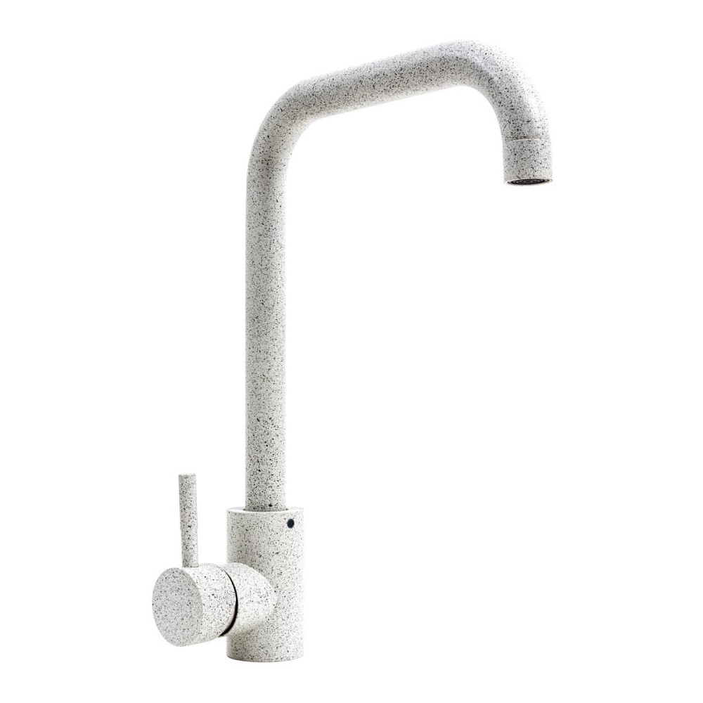 VALESO Комплект: Мийка SELENA 7950 біла в крапку + Змішувач NS02A білий в крапку + Сифон 1041 Киев - изображение 5