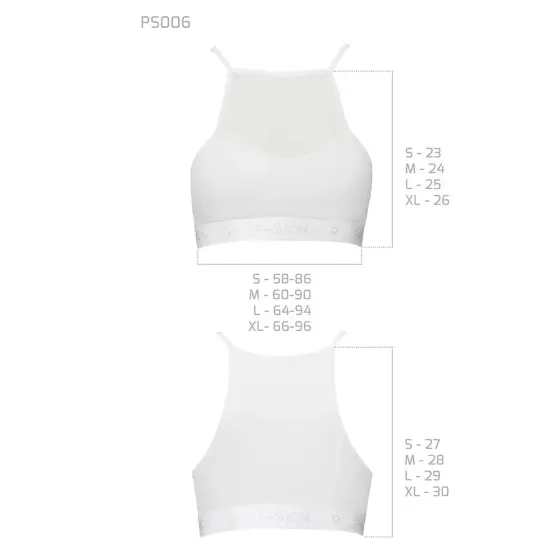 Спортивний топ з прозорою вставкою Passion PS006 TOP M, white Львів