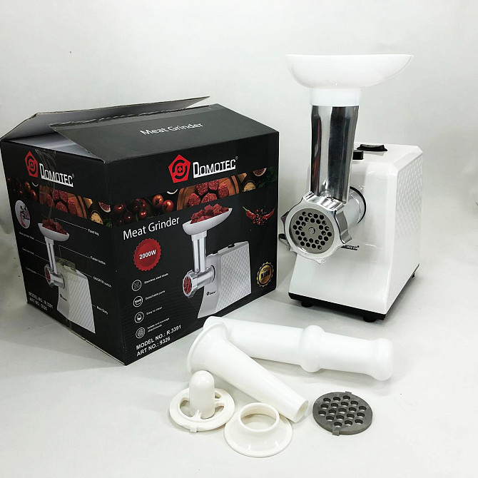 Кухонна м'ясорубка Domotec R3391 2000 W, М'ясорубка для овочів, AN-547 М'ясорубка багатофункціональна Київ - фото 6