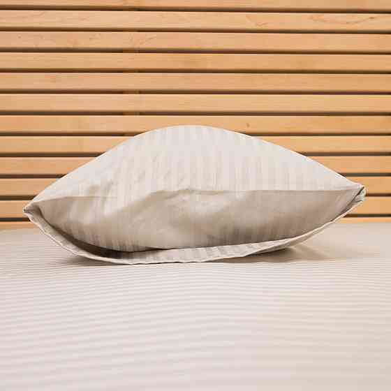 Наволочка страйп сатин на подушку 40х60 см 125 г/м2 YouStar 1 шт. (Перламутровий) Суми