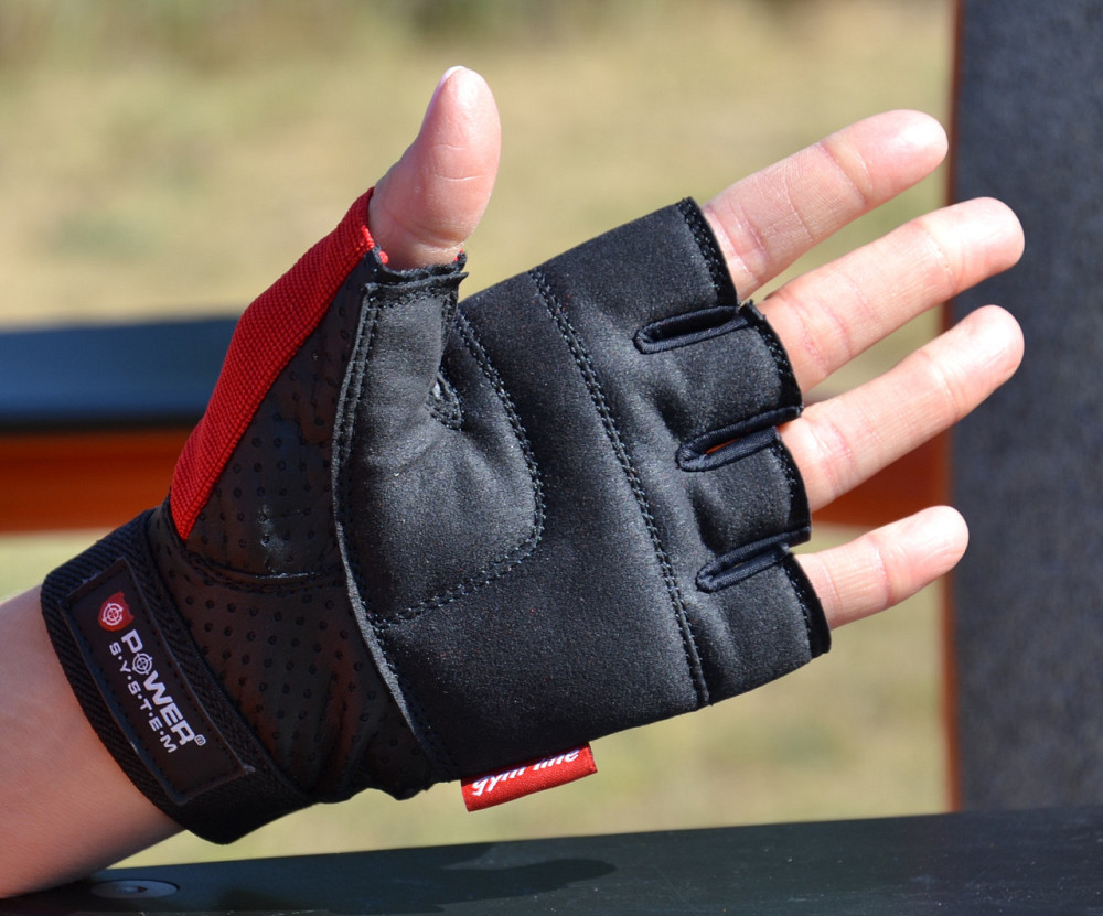 Рукавички для фітнесу Power System PS-2500 Power Plus Black/Red XS Кам'янське - фото 6