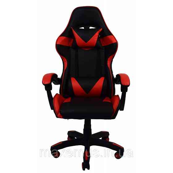 Кресло геймерское раскладное B 810 геймерский стул компьютерный с 2 подушками красный Мостиска