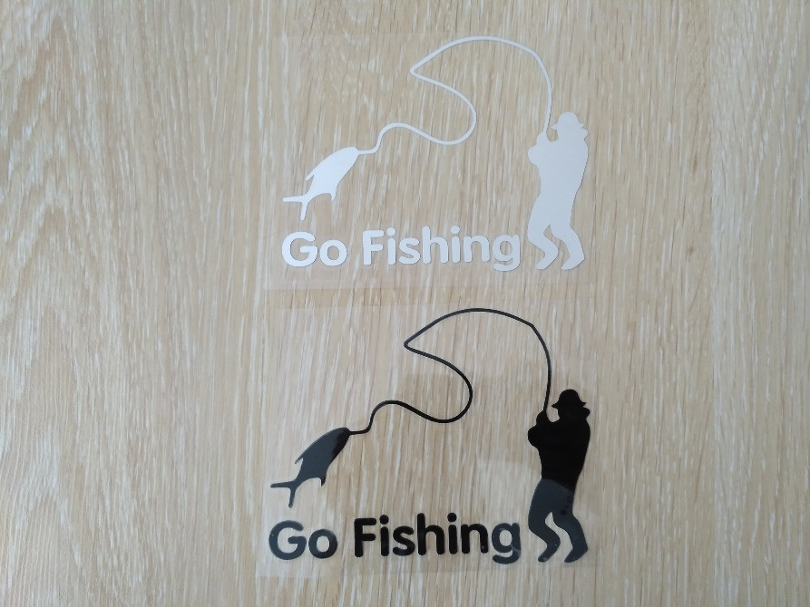 Наклейка На рибалку Чорна, Біла світловідбивна Київ - фото 4