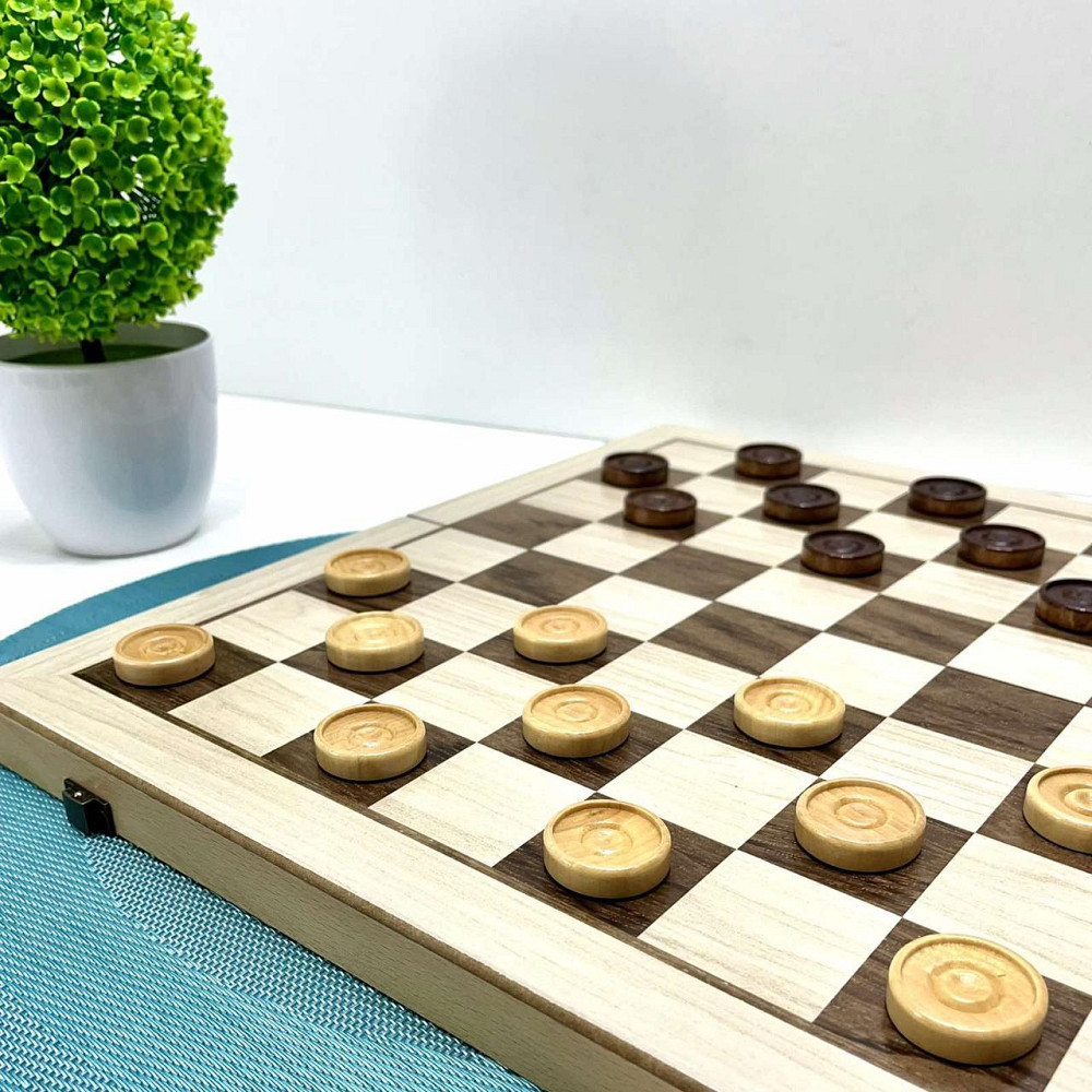 Шахи дерев'яний набір 2 в 1 шашки та шахи 37см (FG240502021L) Чернігів - фото 9