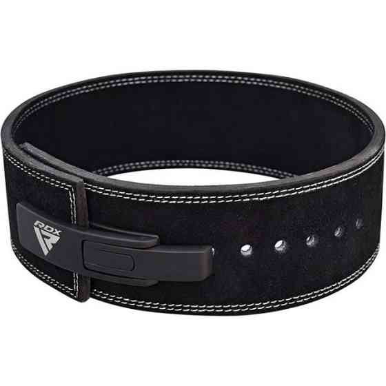 Пояс для важкої атлетики RDX 4 Pro Liver Buckle шкіряний Black Plus M Каменское
