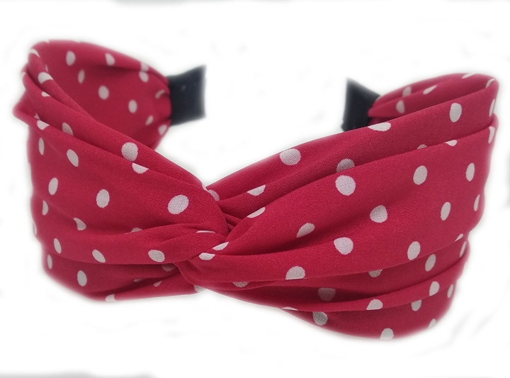 Обруч для волос широкий красный Киев - изображение 1