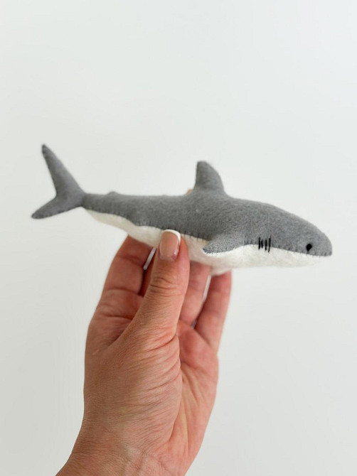 Мягкая фетровая игрушка акула ручной работы – безопасная развивающая игрушка Киев - изображение 3