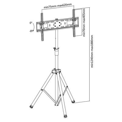 Стійка презентаційна ITech FS08-46T Black Вінниця - фото 5