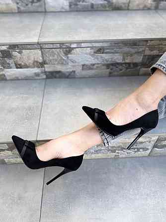 Comer Туфлі жіночі COMER чорні еко-замша каблук 10см 37р.-24см 39р.-25см (3344) Коломыя