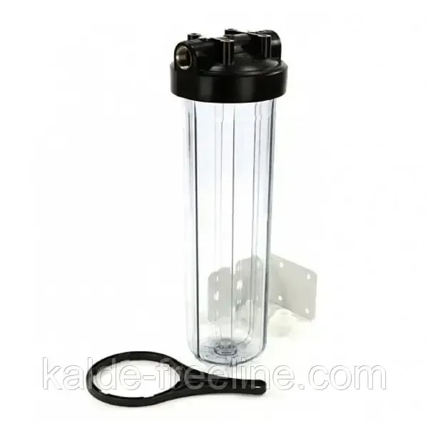 Колба Вig Вlue 20"/1", в комплекте ключ, крепление (прозрачная) Харків - фото 1