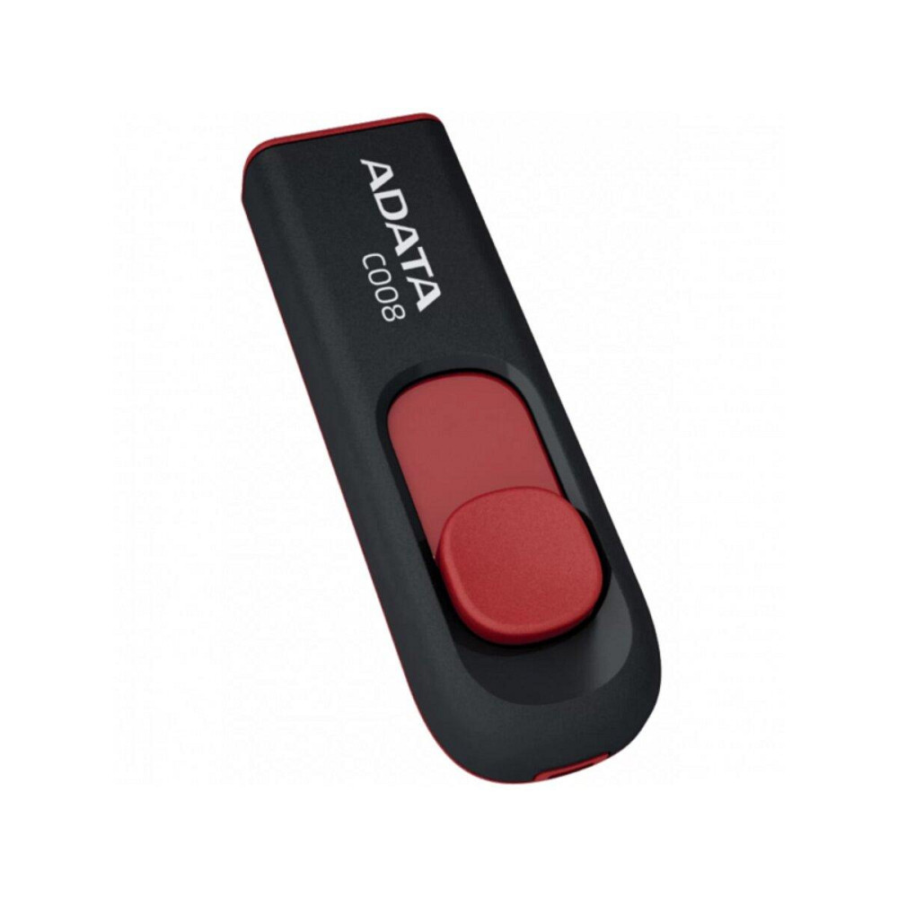 Флешка A-DATA USB накопичувач 2.0 C008 16Gb, колір чорний / червоний AC008-16G-RKD Одеса - фото 1